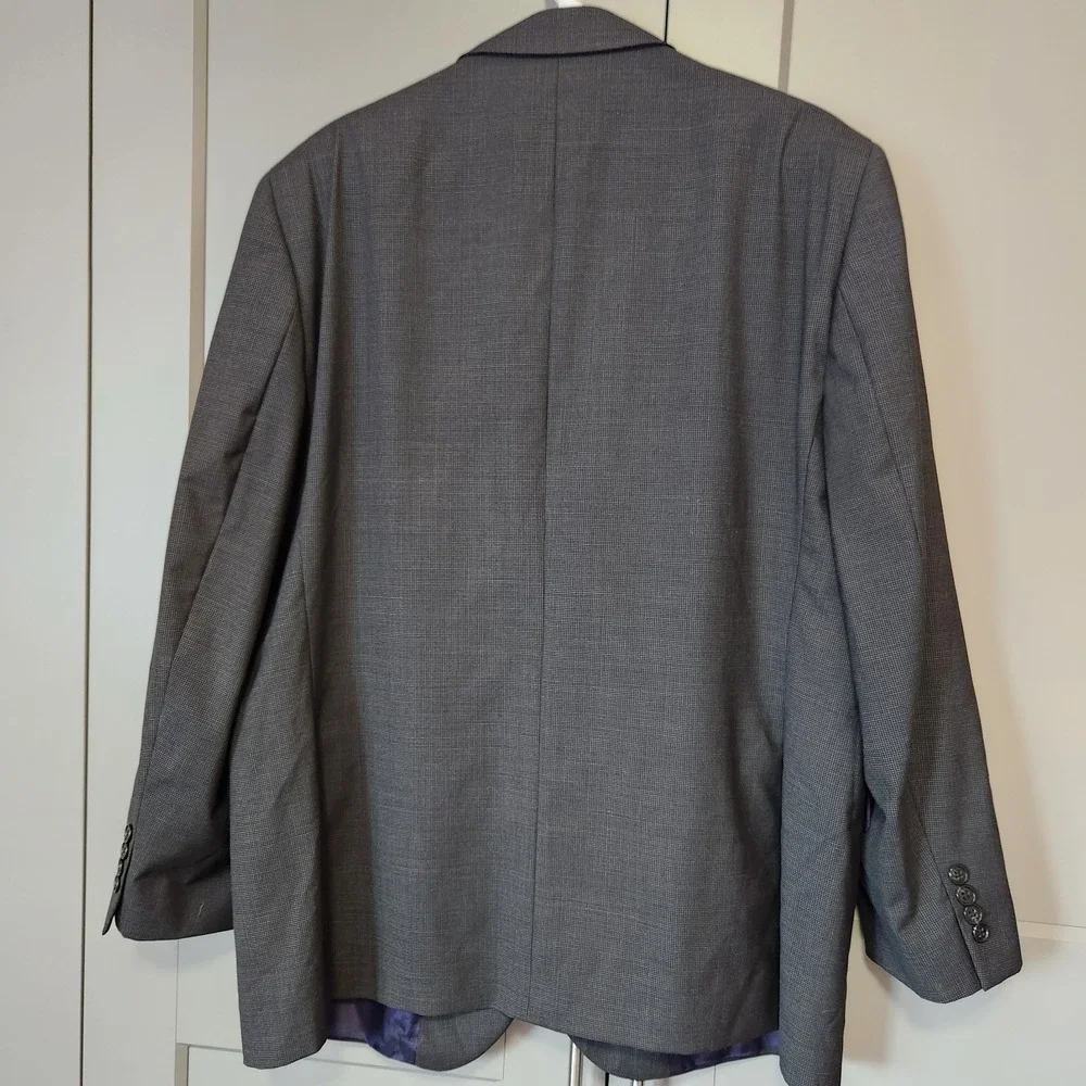 Jack Victor Select Wool Sport Coat Blazer Jacket Navy Neptune Check Mens 48R